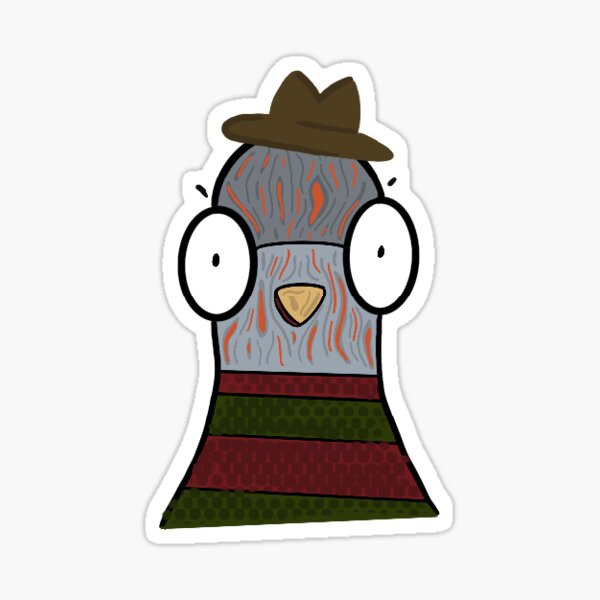 Freddy Krueger Pigeon Sticker