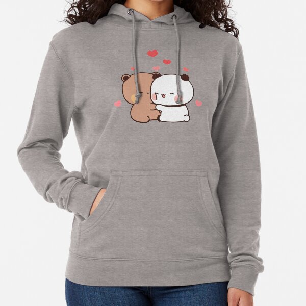 peach and goma mochi bear Couple taking a cute selfie Lightweight Hoodie