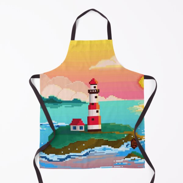 Item preview, Pixelated Lighthouse in Sunset Background designed and sold by HopeDetour.
