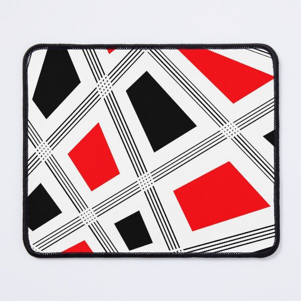 Item preview, Abstract geometric pattern - red, black and white. designed and sold by K.S ART.
