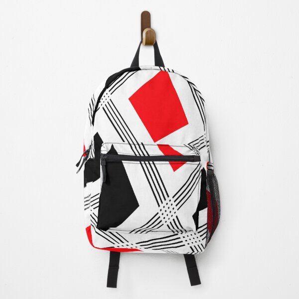 Item preview, Abstract geometric pattern - red, black and white. designed and sold by K.S ART.