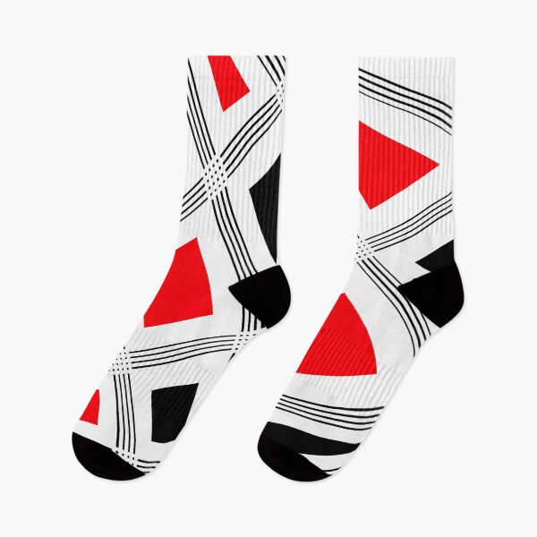 Item preview, Abstract geometric pattern - red, black and white. designed and sold by K.S ART.