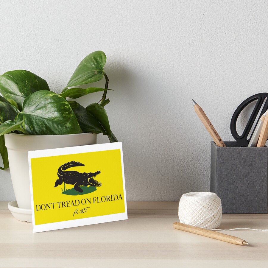 "Dont Tread On Florida Alligator Flag Governor Ron Crocodile" Art Board