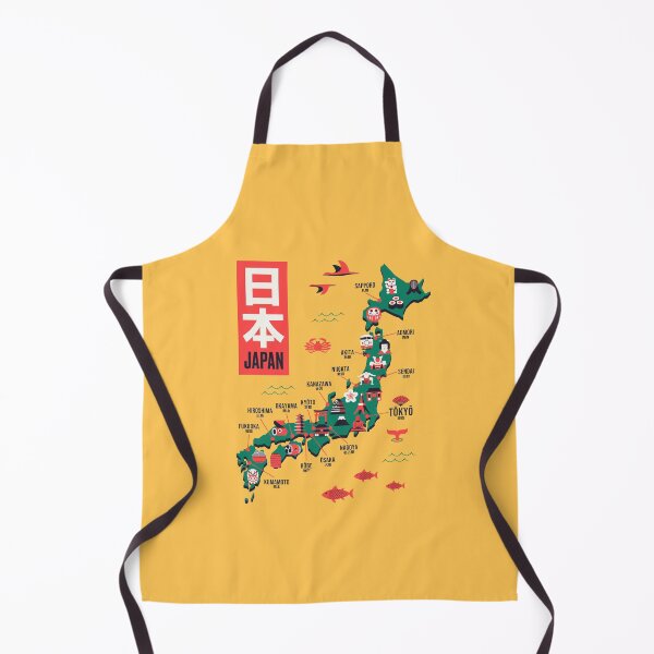 Item preview, Japan Map - Flat Yellow designed and sold by VoodooCircus.