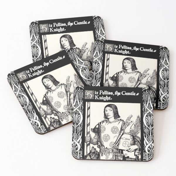 Item preview, ARTHURIAN LEGENDS,SIR PELLIAS THE GENTLE KNIGHT In Black and White designed and sold by BulganLumini.