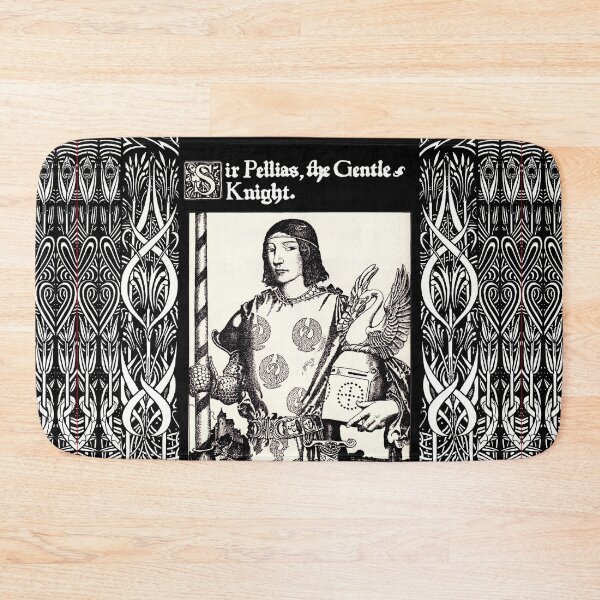 Item preview, ARTHURIAN LEGENDS,SIR PELLIAS THE GENTLE KNIGHT In Black and White designed and sold by BulganLumini.