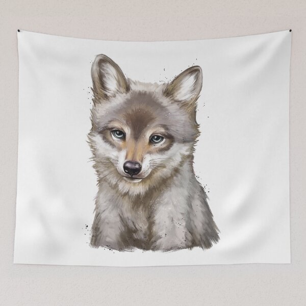 Item preview, baby wolf designed and sold by Niti-Niti.