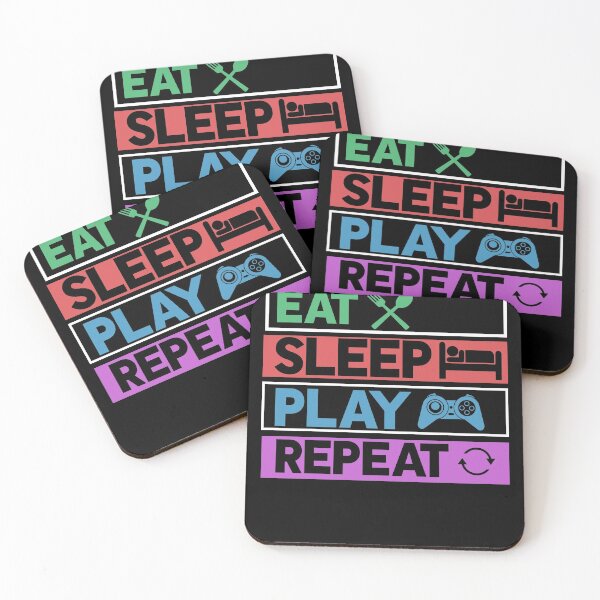 Item preview, eat sleep play repeat designed and sold by jocliyu.