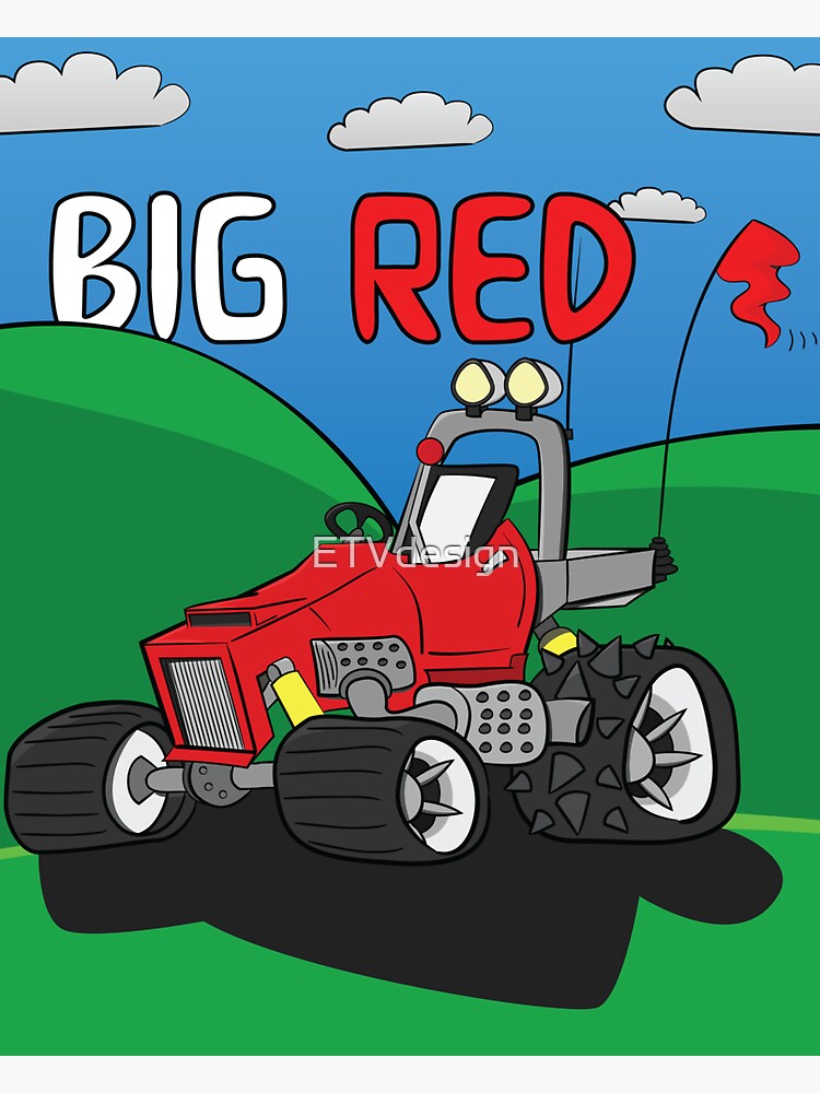 "Big Red Truck" Sticker by ETVdesign Redbubble