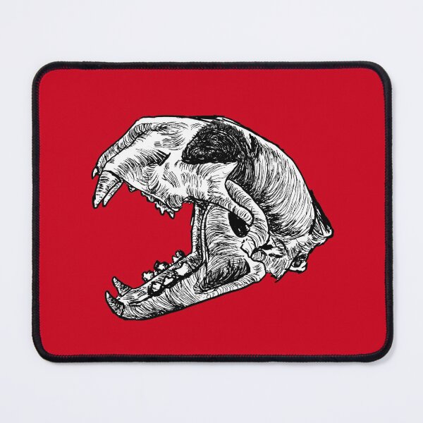 Item preview, Mountain Lion Skull Red Background designed and sold by CasmahCreations.