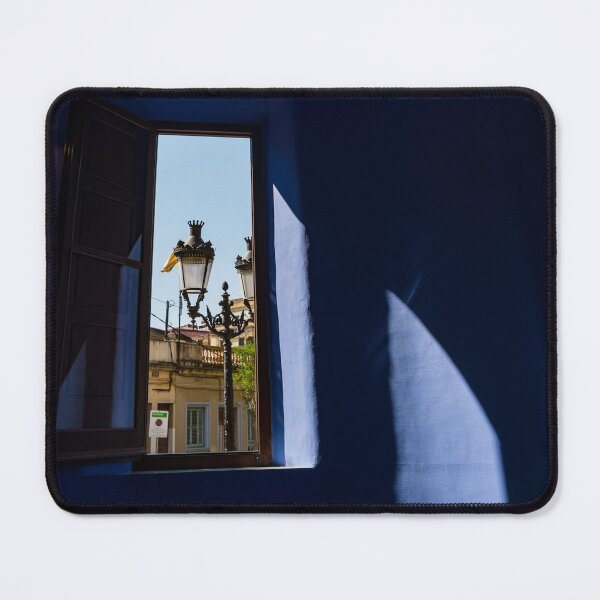 Item preview, Rich Blues and Purples - Through the Window of Antoni Gaudi’s Gatekeeper House in Park Guell designed and sold by Georgia Mizuleva.