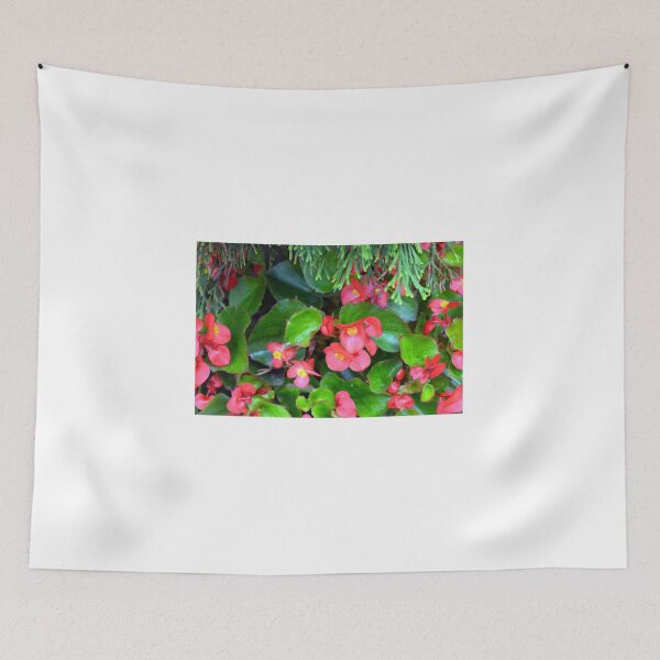 Item preview, Red delicate flowers and green leaves pattern designed and sold by oanaunciuleanu.