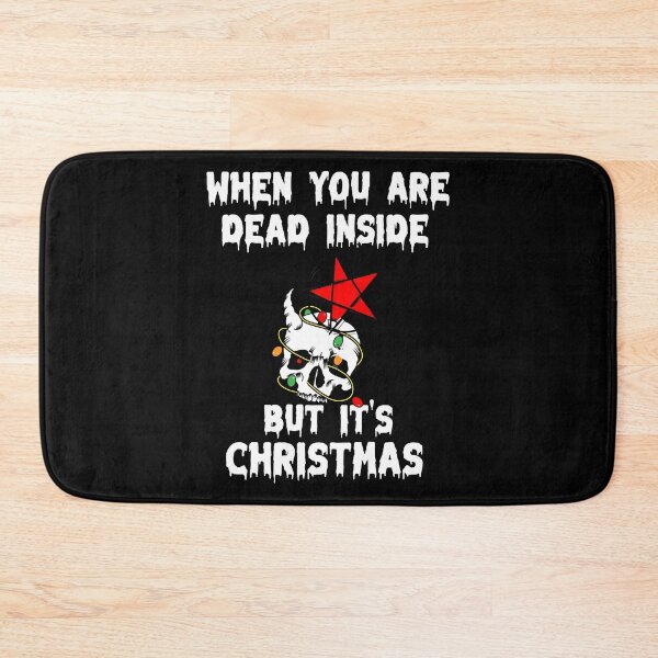Item preview, When you're dead inside but it's christmas - The Holiday Season Skull and pentagram star designed and sold by MyFreakyWorld.