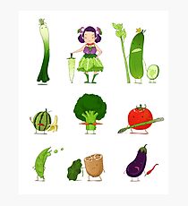 Veggie Army Photographic Print