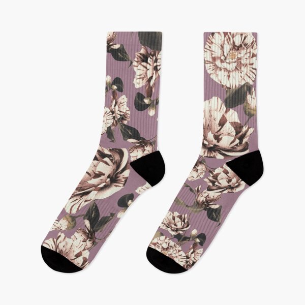 Item preview, Pastel Pink Sepia Vintage Japanese Stripy Peonies Design designed and sold by TrulyEpoque.