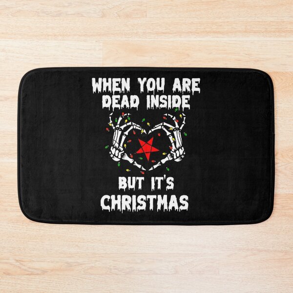 Item preview, When you're dead inside but it's christmas - The Holiday Season Skull and pentagram star designed and sold by MyFreakyWorld.
