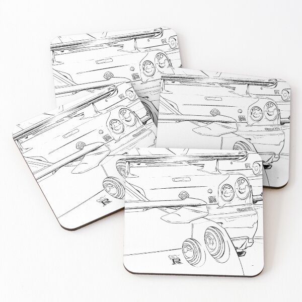 Item preview, Skyline R32 R33 R34 GTR Wireframe Black designed and sold by Auto-Prints.