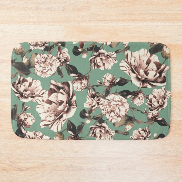 Item preview, Pastel Green Sepia Vintage Japanese Stripy Peonies Design designed and sold by TrulyEpoque.