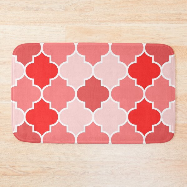 Item preview, Red And Pink Quatrefoil Pattern designed and sold by rewstudio.