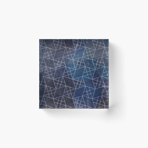 Grunge Geometric Texture Acrylic Block