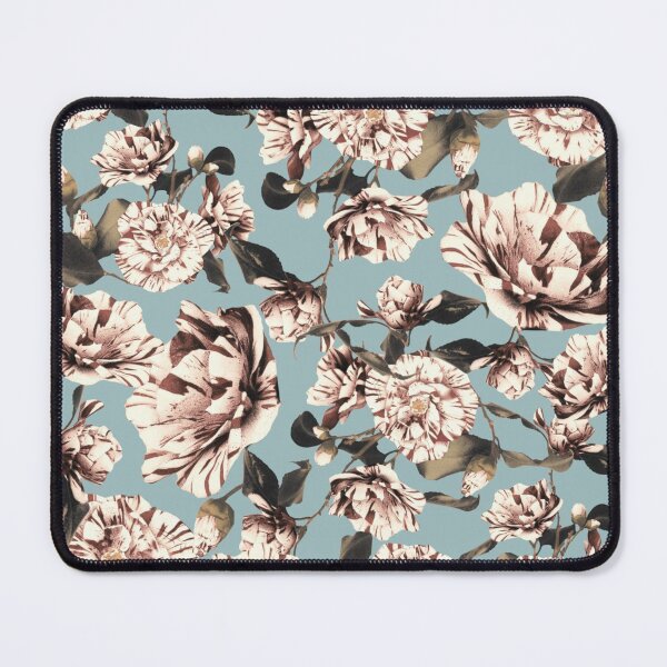 Item preview, Pastel Blue Sepia Vintage Japanese Stripy Peonies Design designed and sold by TrulyEpoque.