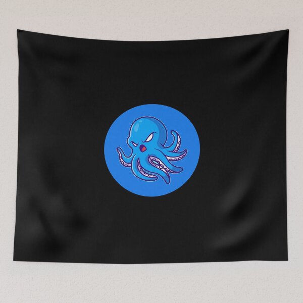 Item preview, Blue Angry Octopus Sea Animals Blue Cute Sea Life Lover Gift designed and sold by Hyper-Field.