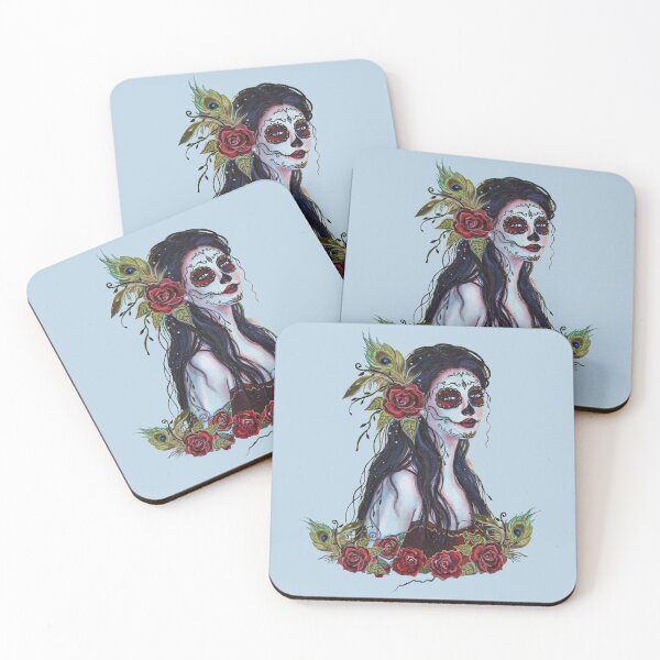 Item preview,  Day of the dead Lila tattooed lady by Renee Lavoie designed and sold by Renee Lavoie.