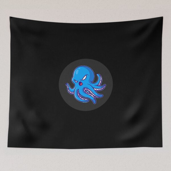 Item preview, Blue Angry Octopus Sea Animals Dark Cute Sea Life Lover Gift designed and sold by Hyper-Field.