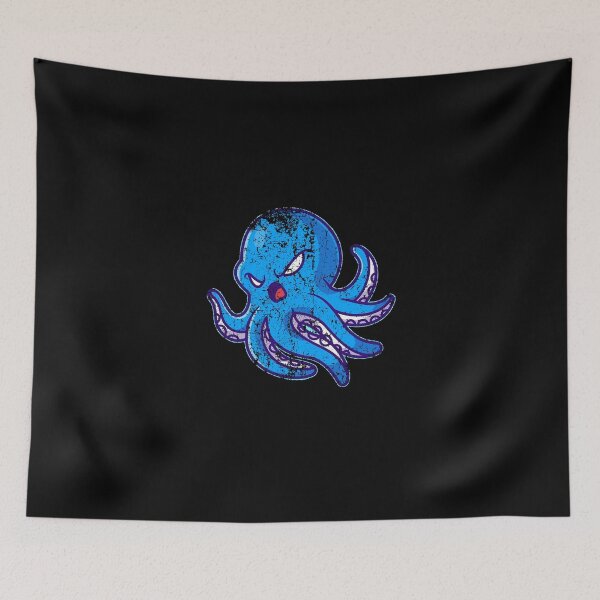Item preview, Blue Angry Octopus Sea Animals Distressed Cute Sea Life Lover Gift designed and sold by Hyper-Field.