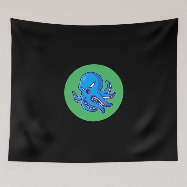 Item preview, Blue Angry Octopus Sea Animals Green Cute Sea Life Lover Gift designed and sold by Hyper-Field.