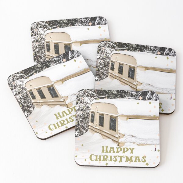 Item preview, Romany gypsy caravan, snow covered tabbet ,happy Christmas designed and sold by amy greaves.