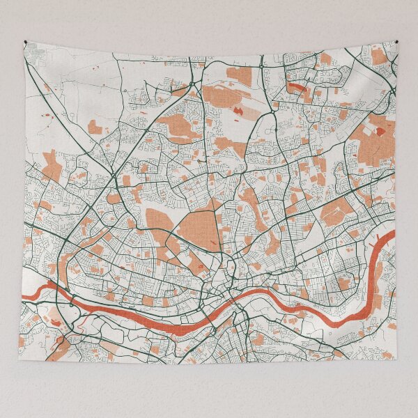Item preview, Newcastle upon Tyne City Map of England - Bohemian designed and sold by deMAP.