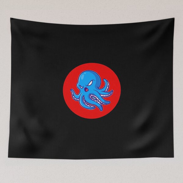 Item preview, Blue Angry Octopus Sea Animals Red Cute Sea Life Lover Gift designed and sold by Hyper-Field.