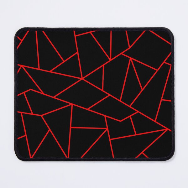 Item preview, Red Mosaic Lines On Black designed and sold by rewstudio.