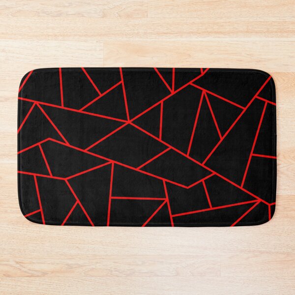 Item preview, Red Mosaic Lines On Black designed and sold by rewstudio.