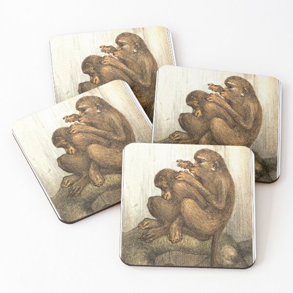 Item preview, Monkeys illustration designed and sold by Vintage Designs +.
