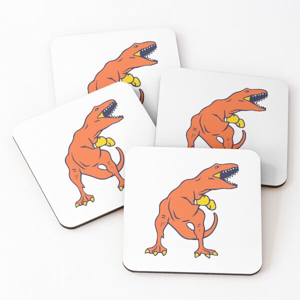 Item preview, Orange Dinosaur Boxing Cartoon designed and sold by Goba Bali Studio.