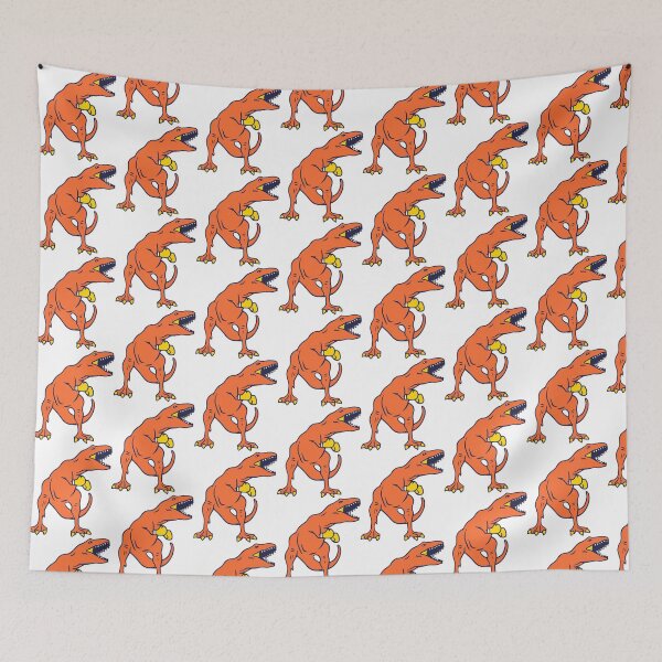 Item preview, Orange Dinosaur Boxing Cartoon designed and sold by Goba Bali Studio.