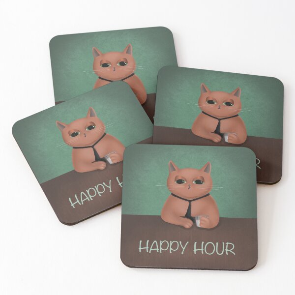 Item preview, Happy Hour Cat designed and sold by NadjaNovali.