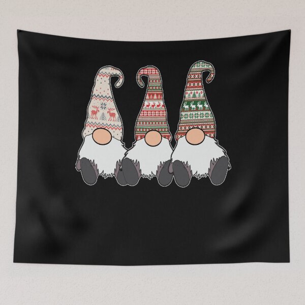 Item preview, 3 Nordic Gnomes Winter Christmas Swedish Tomte Cute Elves designed and sold by funnytshirtemp.