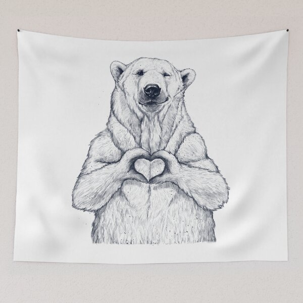 Item preview, polar bear one love designed and sold by Niti-Niti.
