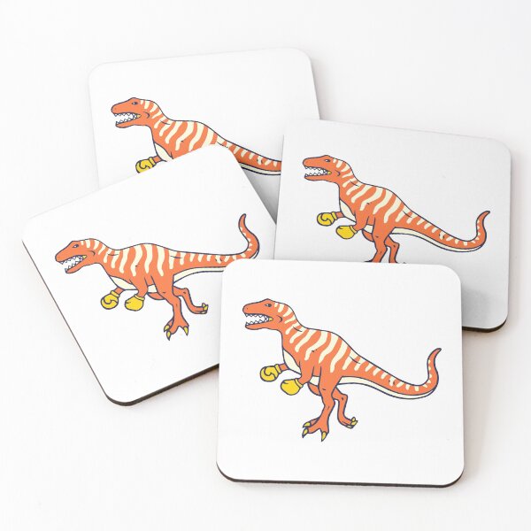 Item preview, Orange Dinosaur Boxing Cartoon designed and sold by Goba Bali Studio.