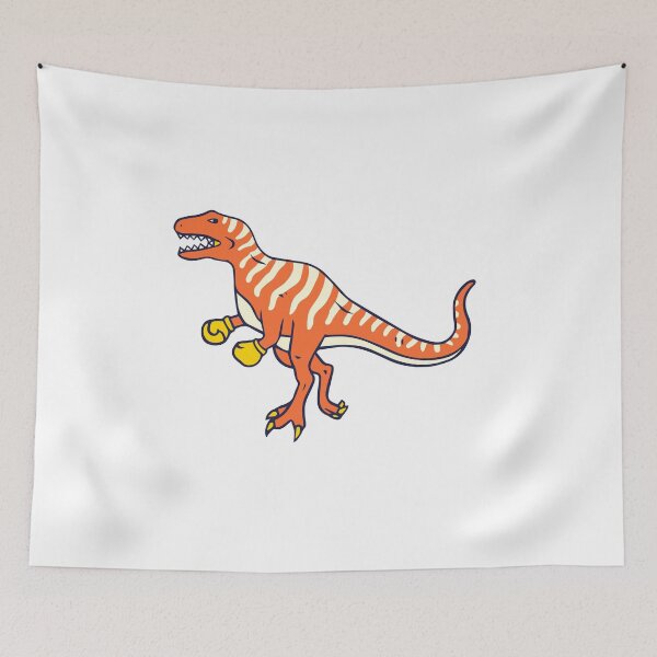 Item preview, Orange Dinosaur Boxing Cartoon designed and sold by Goba Bali Studio.