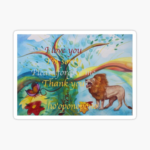 ho'oponopono I love you I'm sorry Please forgive me thank you Sticker