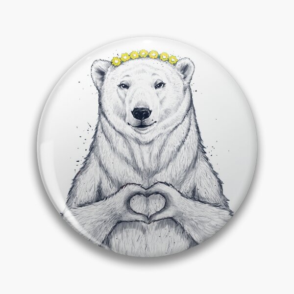 Item preview, polar bear one love with chamomile designed and sold by Niti-Niti.