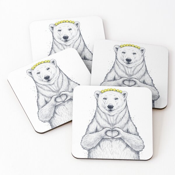 Item preview, polar bear one love with chamomile designed and sold by Niti-Niti.