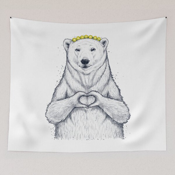 Item preview, polar bear one love with chamomile designed and sold by Niti-Niti.