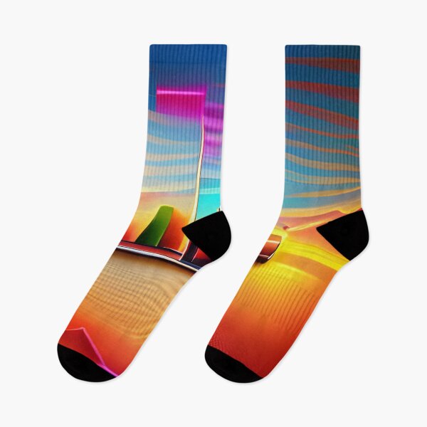 Item preview, AI Generated Art, Retro Sunset City Skyline designed and sold by ACC .