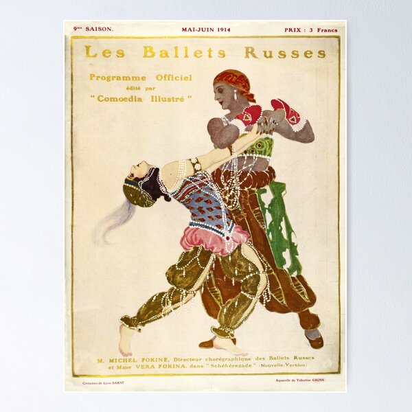 Item preview, Russian Ballet poster art - Vintage Art designed and sold by RickE.