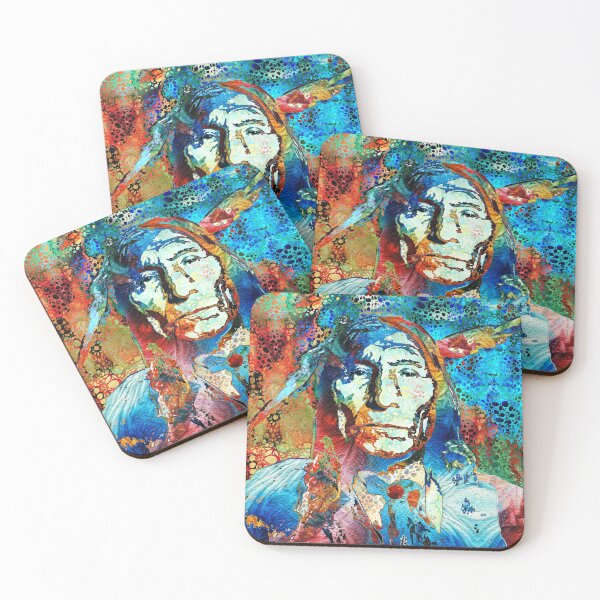 Item preview, Colorful Native American Art Warrior By Sharon Cummings designed and sold by Sharon Cummings Art.